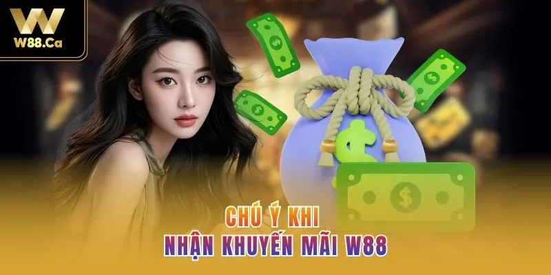 Chú ý khi nhận khuyến mãi W88